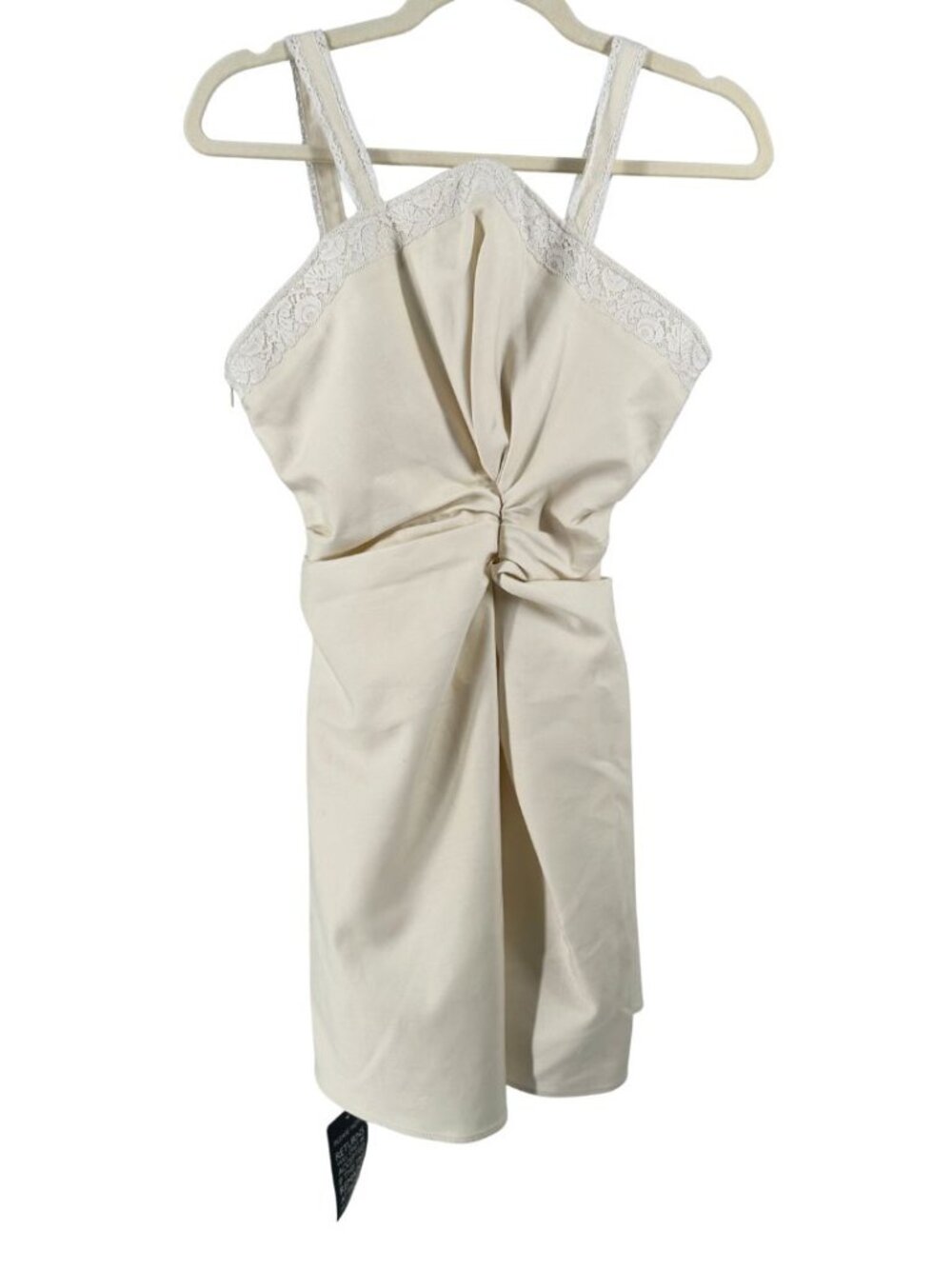 NWT Jacquemus La Robe Rose Mini Dress Ecru Lace Trim Twist SS17 Runway FR 34 - Picture 5 of 16